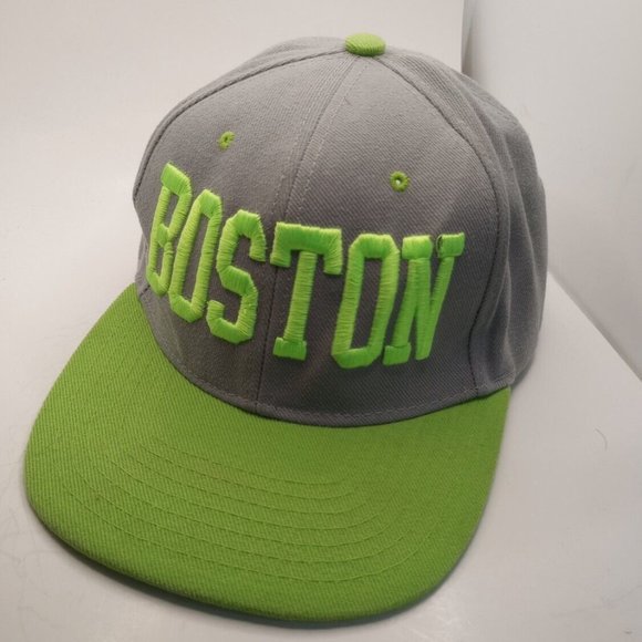 MU:KA Boston  Baseball Cap wide bill flat brim thick embroidery - Picture 10 of 10